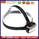 800 Lumens 3W COB Headlight LED 3 Modes Headlamp Emergerncy Torch (Black)