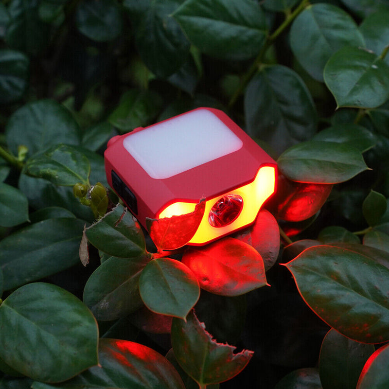 Sensor Hat Clip Light Headlight COB LED Camping Fishing Headlamp (Red)
