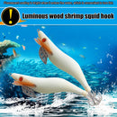 Luminous Shrimp Squid Jig Fishing Hooks Set Saltwater Fishing Tackle Accessories