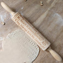 Valentine Day Letters Embossing Rolling Pin for DIY Baking Cookies (Sweet)