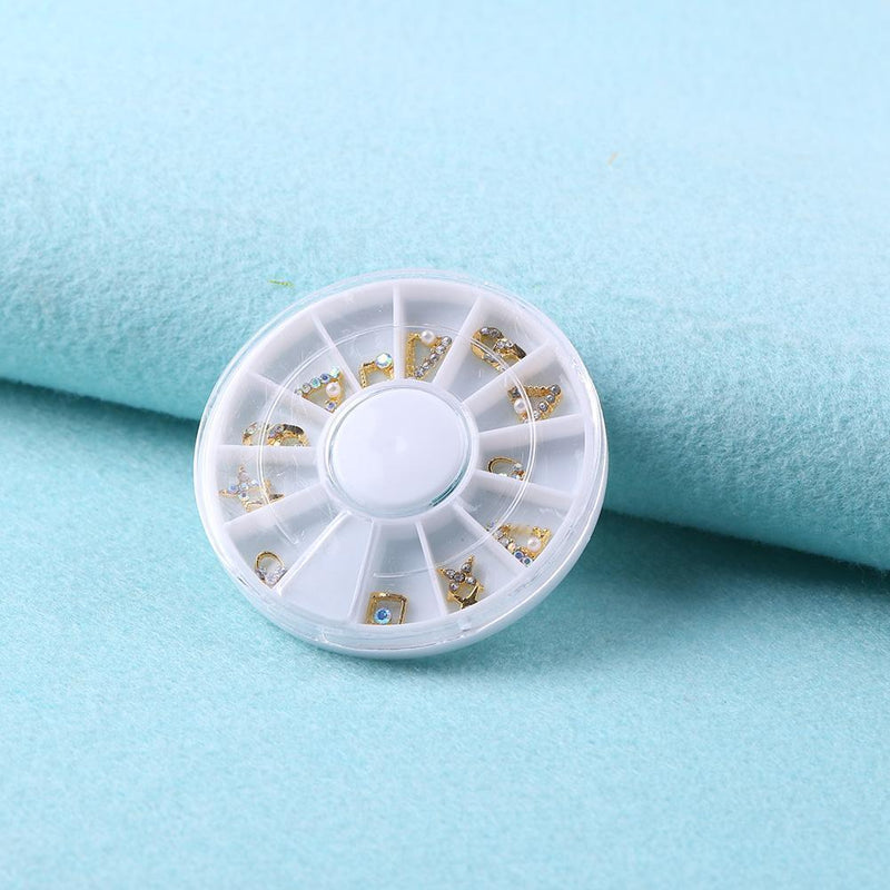 1 Set Glitter Nail Stickers Alloy Diamond Charm Manicure Tools Nail Art Decor