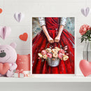 Hand Painted Oil Paint by Numbers DIY Dress Basket Drawing Wall Decoration Gi