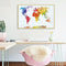 DIY Hand Painted World Map Canvas Oil Painting Kit Drawing By Numbers Ornamen
