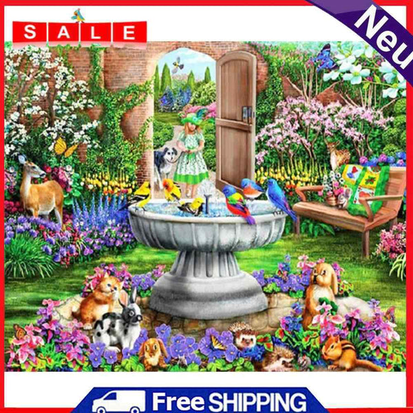 Garden Animals Oil Paint By Numbers DIY Decoration Kit Gift Wall Picture Crafts