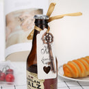 5pcs Wedding Retro Key Bottle Opener Candy Bag Tags Ribbon Holiday Party Su