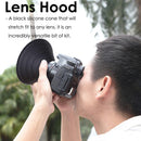 Silicone Anti-Glass Video Lens Hood Anti-Reflective Ultimate Camera Lens Hoods