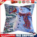Christmas Snowman Cotton Linen Throw Pillow Case Cushion Home Sofa Decor(3)