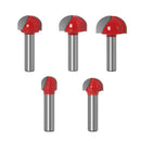 5pcs Ball Nose End Mill 8mm Shank Solid Steel Milling Router Bit for Woodworking