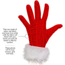 Short Plush Holiday Mitten With White Furry Christmas Red Gloves Velvet Gloves