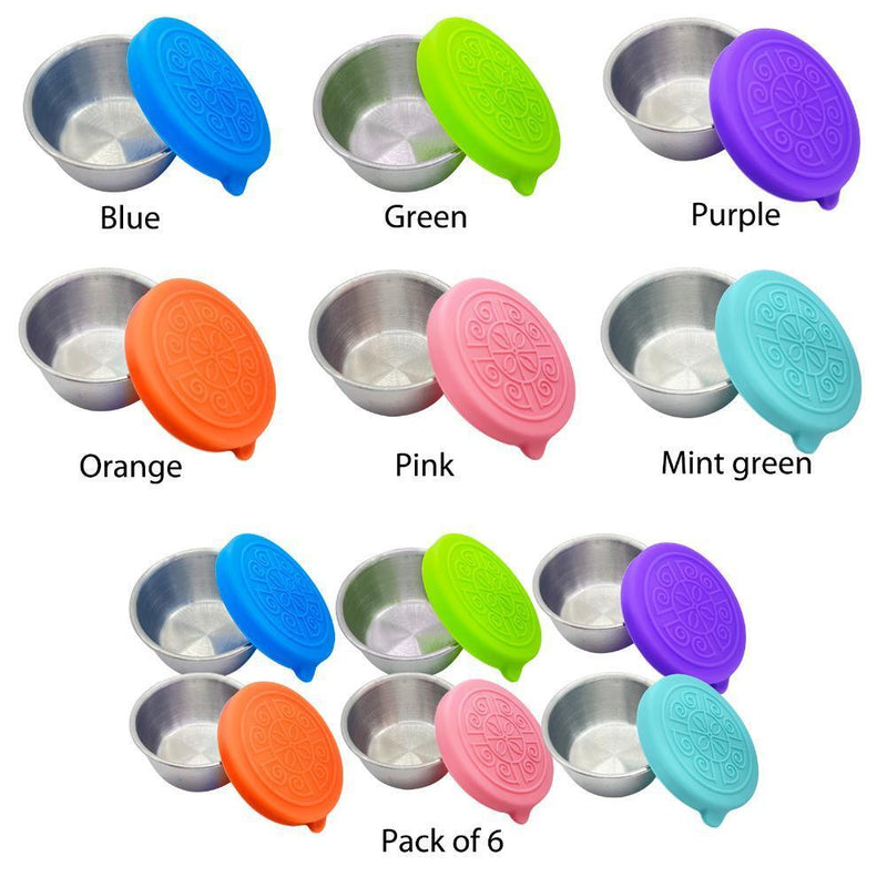 Condiment Containers with Lids - 1.7 oz Salad Dressing Cup to Go (Orange)