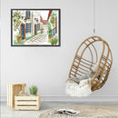 2 Strands Street Corner Partial Embroidery Stamped Cross Stitch Home Decor Gifts