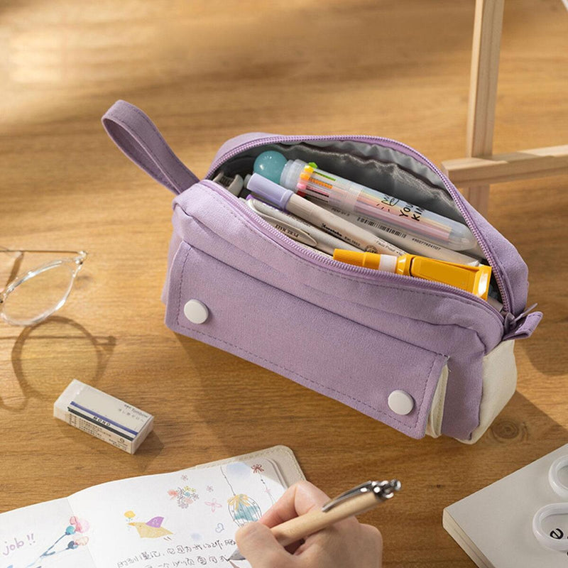 Portable Pencil Case Large Capacity Pen Pencil Pouch Durable Bag School Gift^