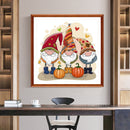 DIY Gnomes Rhinestone Picture Mosaic Full Round Drill Diamond Painting Craft
