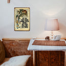 Home Bar Cafe Garage Decor Wall Poster Rectangular Plate Metal Tin Drawing Flat
