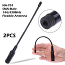 2 x Dual-band 144/430MHz NA-701 SMA-Male Radio Antenna for Yaesu 6 7 8R