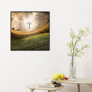 Diamond Painting Cross over Field Full Round Mosaic Wall Picture DIY Kit 30x30cm