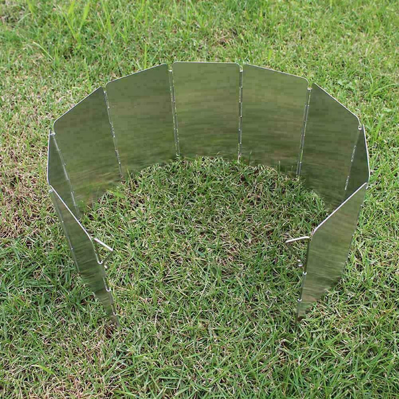 Stove Wind Deflector 9Plates Foldable Camping Cook Wind G X7T4 K9U9 S3Q0