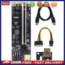 PCI Express Riser Card 1X to 16X PCI-E Extender USB 3.0 Cable 6Pin Power