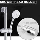 25mm Shower Head Holder Rail Slider Bracket Kit Tool Chrome Adjustable Bathroom: