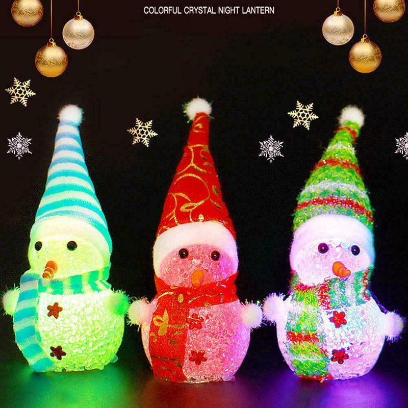 Xmas LED Snowman Santa Claus Ornament Christmas Tree Light Hanging J9P4