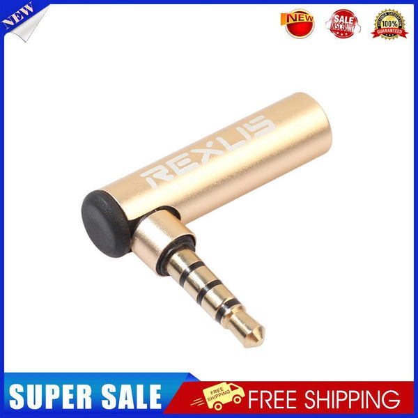 3.5mm Male to Female 90 Degree Right Angled Adapter Connector Plug(1pc)