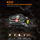 XPG LED Headlamp Wave Sensor Waterproof Outdoor Camping Cycling Headlight