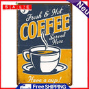 Coffee Retro Metal Plate Tin Sign Wall Poster Plate for Iron Painting Decor