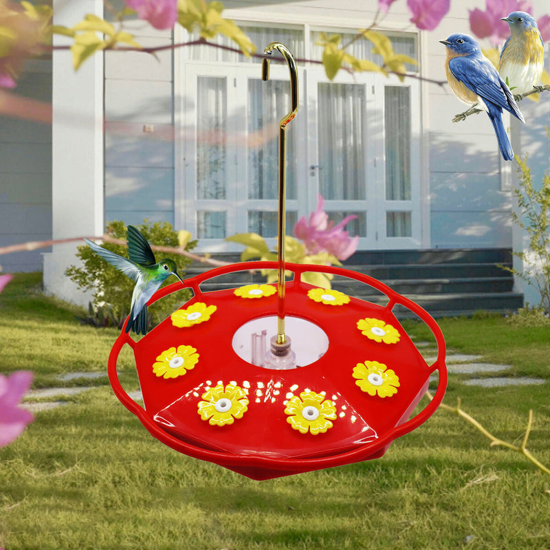 Plastic Portable Bird Hummingbird Flower Feeder Bottle with Hook Hanging Dr