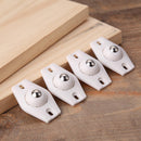 4pcs Rotating Storage Box Caster Ball Universal Trash Can Wheels (White)
