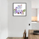 5D DIY Diamond Painting Flower Cat Full Drill Rhinestone Mosaic Art Picture