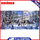 5D DIY Diamond Painting Full Round Drill Wolves Decor Rhinestone Art Crafts Home
