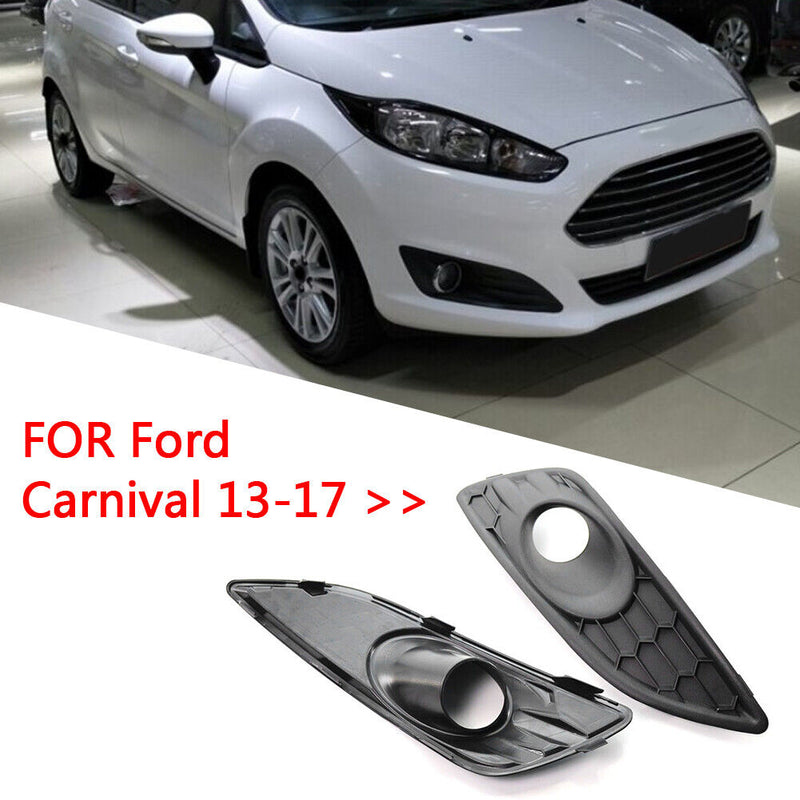 1 Pair Front Bumper Light Grill Fog Lamp Lower Grille for Ford Fiesta 13-17