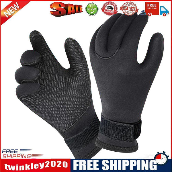 3mm Neoprene Scuba Snorkeling Gloves Non Slip Diving Winter Swim Glove (XL)