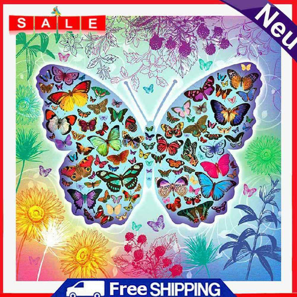 5D DIY Full Drill Diamond Painting Butterfly Embroidery Mosaic Kit Bedroom Decor