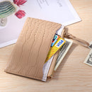 Retro Women PU Alligator Pattern Card Holder Contrast Color Wallet (Khaki)