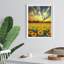 5D DIY Diamond Painting Sunflowers Full Round Drill Canvas Wall Drawing Mos