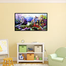 Full Cross Stitch 11CT DIY Garden Cottage Printed Embroidery Hanging Painting