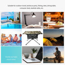 Outdoor Folding Table with Net Pocket Waterproof Desk for Camping Hiking