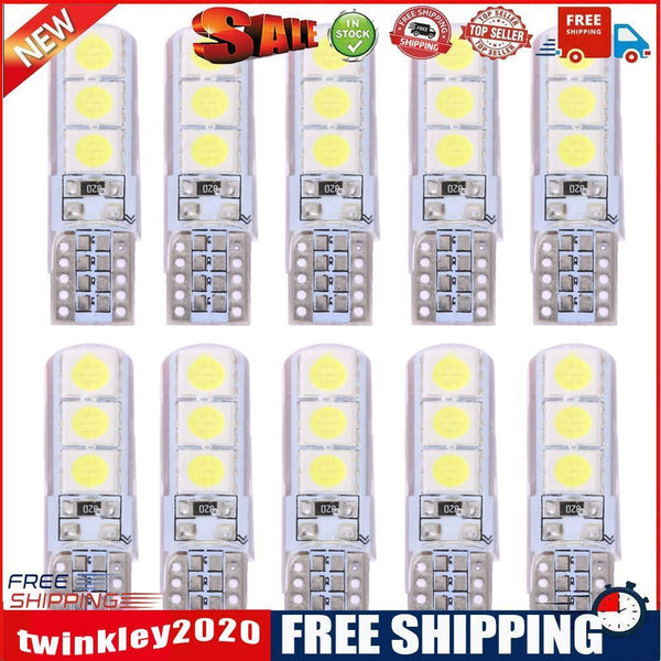 20pcs T10 SMD5050 LED Waterproof Car Wedge Lights Auto White Light Bulbs