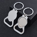 Sublimation Blanks Keychains Bottle Opener Key Rings Heat Transfer For Man