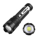 XHP50 LED Portable Telescopic Zoom Flashlight High Brightness Waterproof Torch
