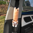 2pcsCartoon Animal Car Seat Belt Cover Plush Shoulder Pad (Cat w/ Big Eyes)