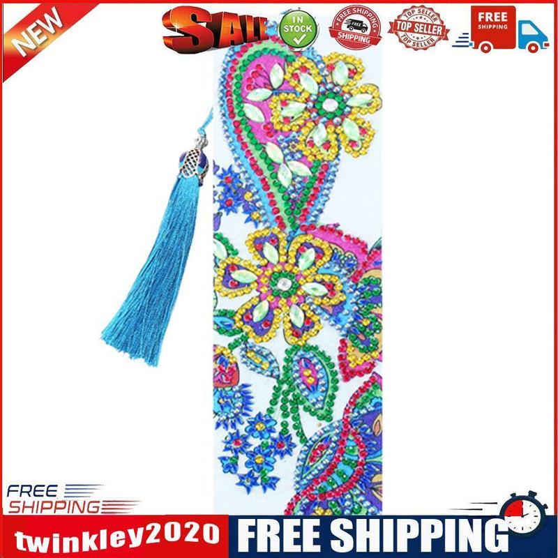 Special Shaped Drill Bookmark Tassel DIY Diamond Painting Yellow Flower Kit