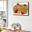 Welcome Friends 5D DIY Full Round Diamond Painting Home Decor Hanging Picture