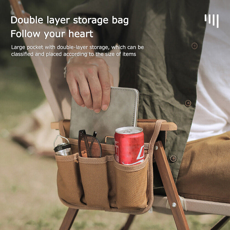 Outdoor Camping Kermit Chair Armrest Hanging Bag Side Pocket Hiking Storage