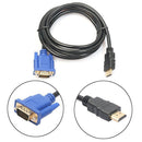 1.8m HDMI Male to VGA Male Cable 1080P Video Cord for HDTV Projector Display DVD