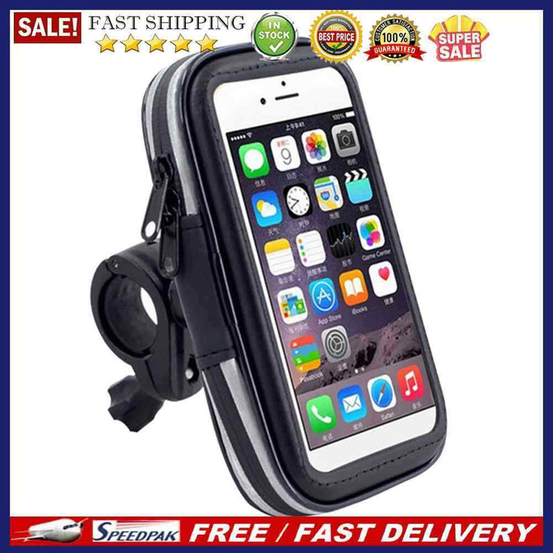 Waterproof Bicycle Phone Bag Portable MTB Scooter Cellphone Navi Stand Bracket