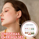 Christmas Earrings Set 12 Pcs Santa Tree Reindeer Snowflake Deer Jewelry Gift*
