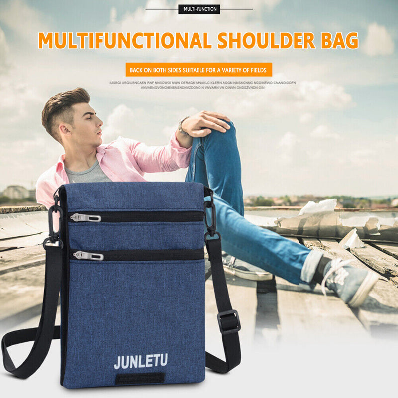 Waterproof Travel Shoulder Neck Bag Messenger Passport Holder (Dark Blue) Newly