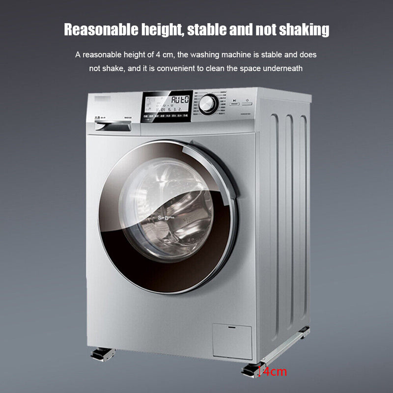 2pcs Refrigerator Washing Machine Mobile Base Movable Heavy Duty Stand Rack